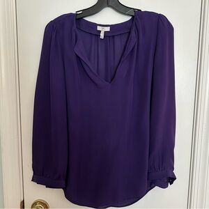 Joie Royal Purple Silk Blouse
